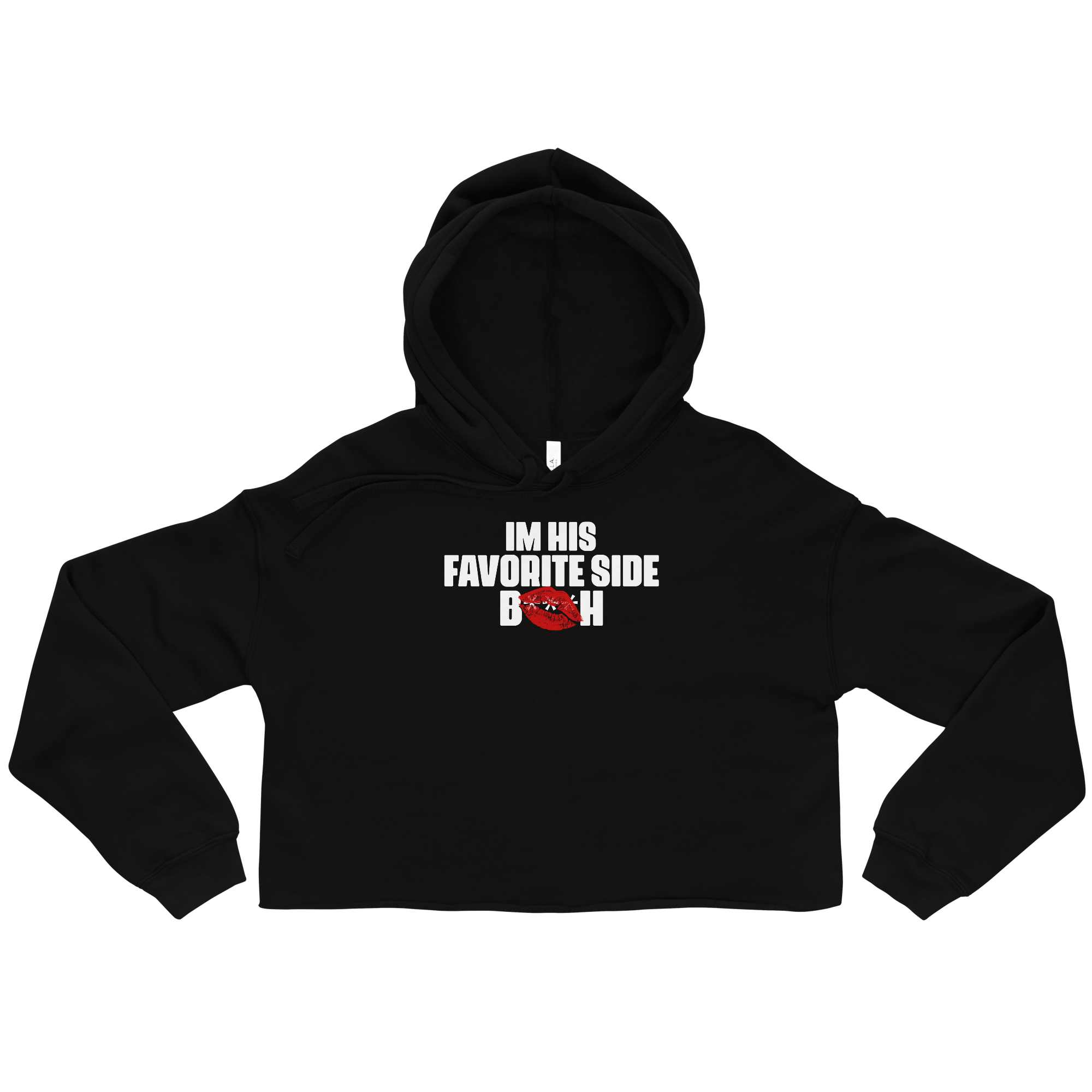 His Favorite Side Piece Womens Crop Hoodie